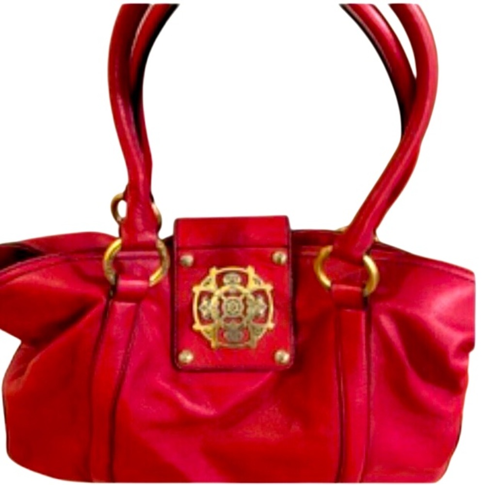 Kate Landry Red Shoulder Bag with Classic Design